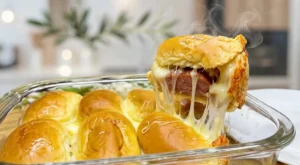 Bisnaguinha Recheada com Linguica e Queijo no Forno